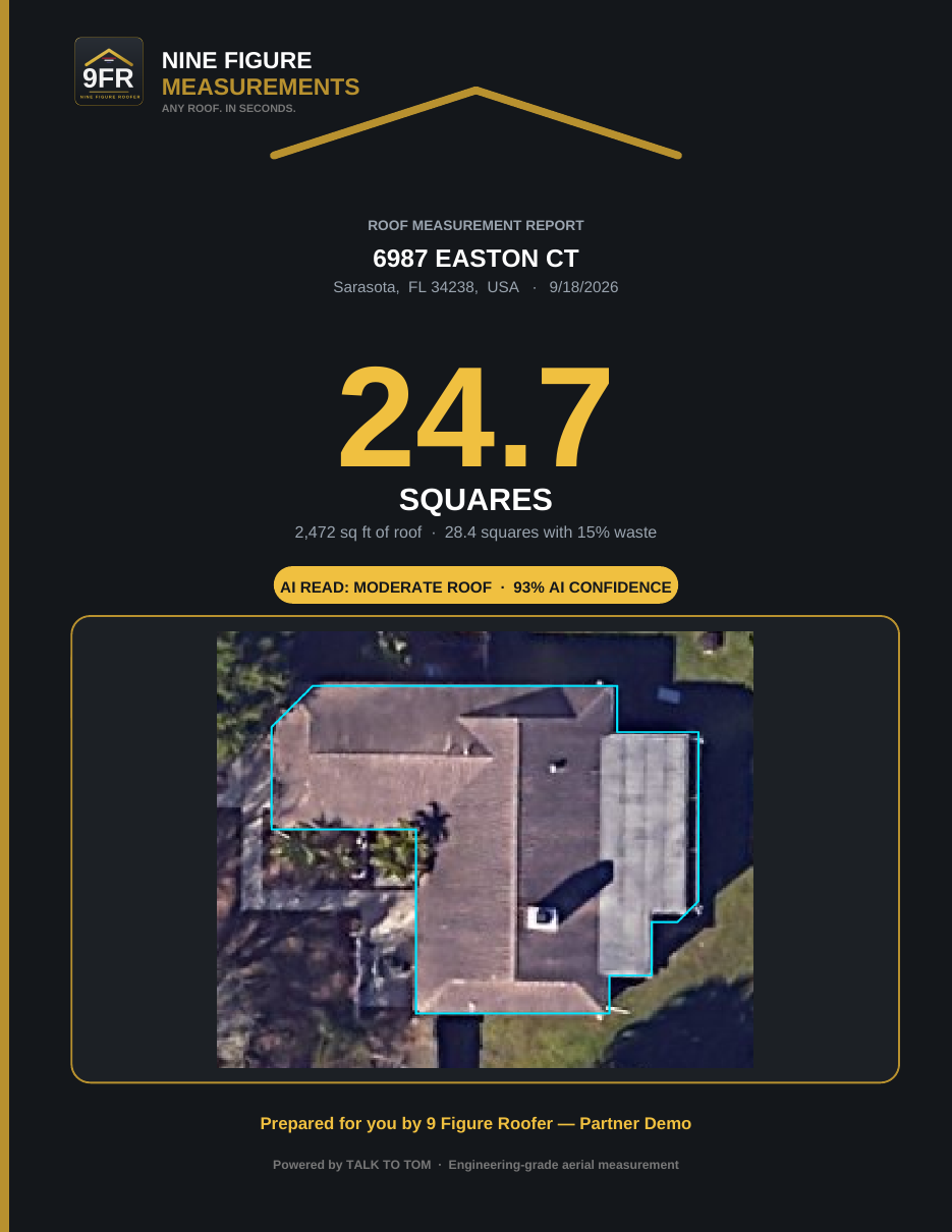 Measurement report cover — 24.7 squares